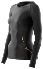 Dámské kompresní oblečení – Skins A400 Womens Black Top Long Sleeve