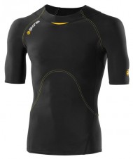 Pánská kompresní trička – Skins Bio A400 Mens Black Top Short Sleeve