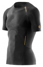 Pánská kompresní trička – Skins A400 Mens Black Top Short Sleeve