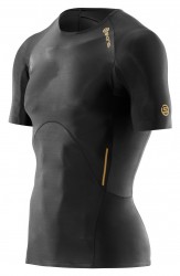 Pánské kompresní oblečení – Skins A400 Mens Gold Top Short Sleeve